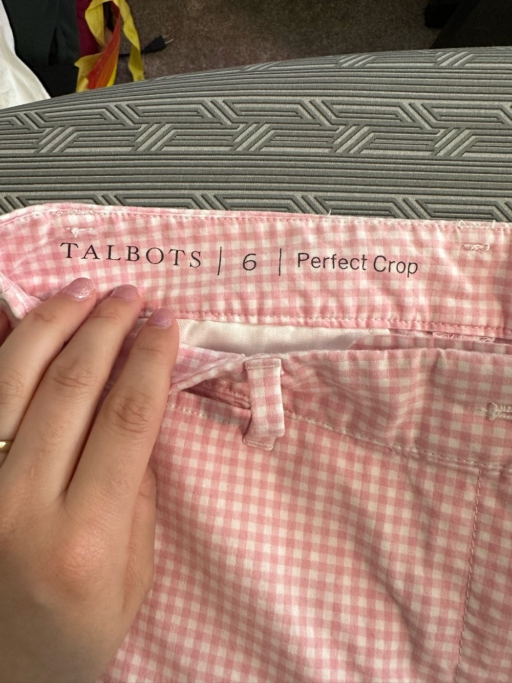 Pink Gingham Crop Pants - Picture 8 of 14